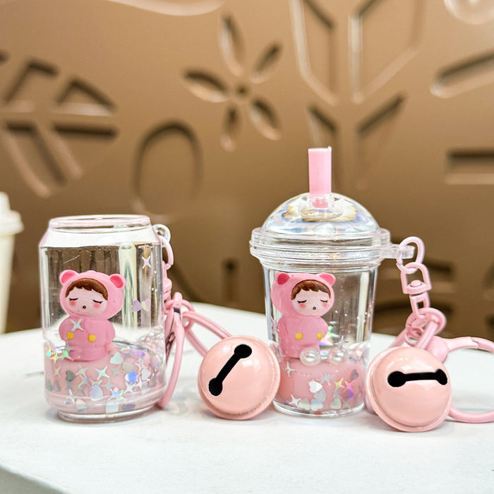 Wholesale Bear keychain student backpack pendant ornament milk pink doll cute