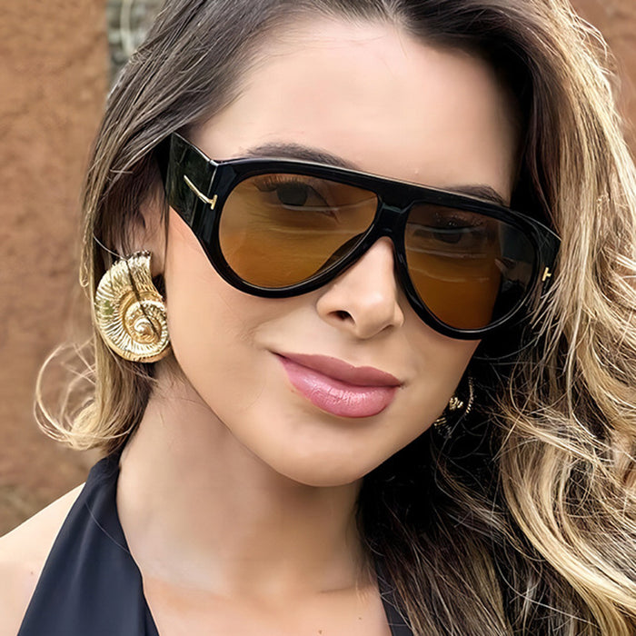 Wholesale T-shaped large frame sunglasses, personalized and fashionable sunglasses