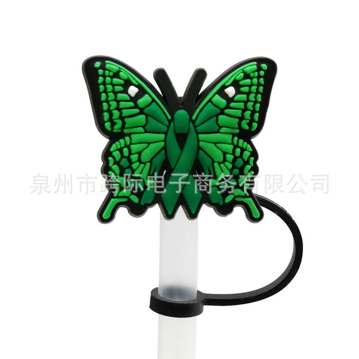 Wholesale 10pcs Silicone Butterfly Style Straw Cover JDC-SCR-KuaJ009
