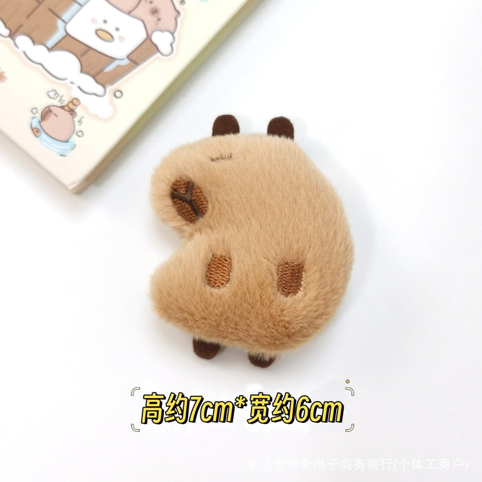 Wholesale Cute Plush Doll Pendant Capybara Keychain Accompanying Gift Small Hanging Decoration Accompanying Gift Brooch Doll
