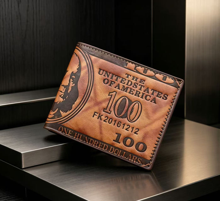 Wholesale Retro Men' s Bifold Wallet - Faux Leather Letter Pattern Multiple Card Slots - Fashion Accessory MOQ≥2