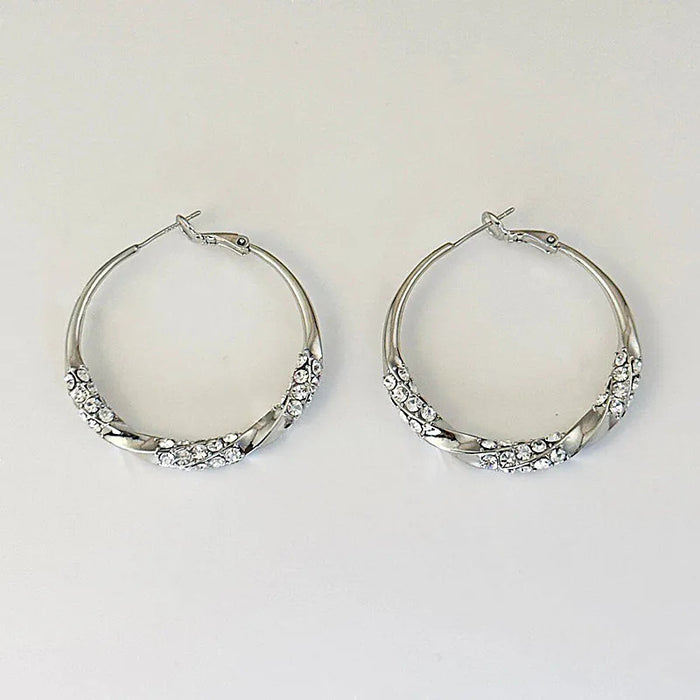 Wholesale Silver Needle Simplicity, Light Luxury, Large Circle Earrings, Women's Luxury, Niche Fashion Earrings, Earrings, Accessories