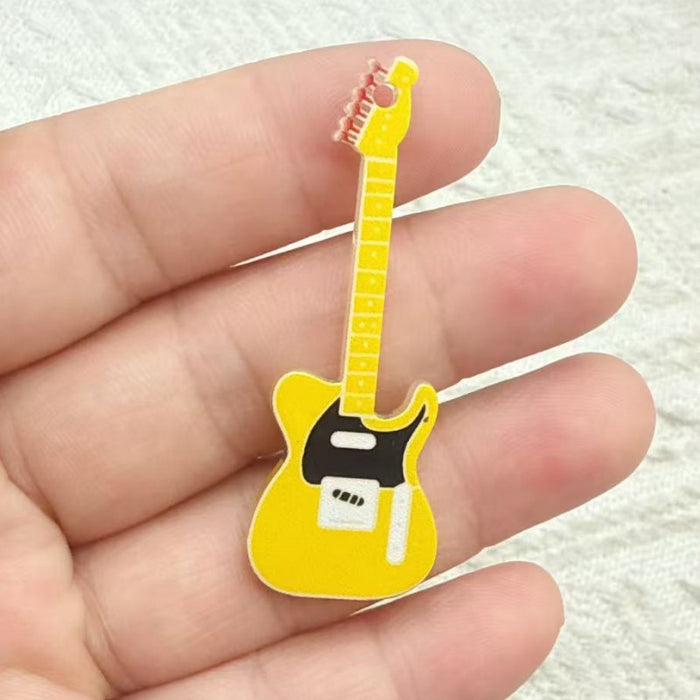 Wholesale 10 PCS Colorful acrylic guitar accessory charms