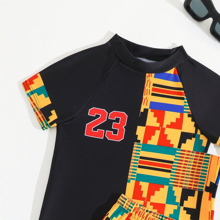 Wholesale Splicing color blocking set 2-piece set