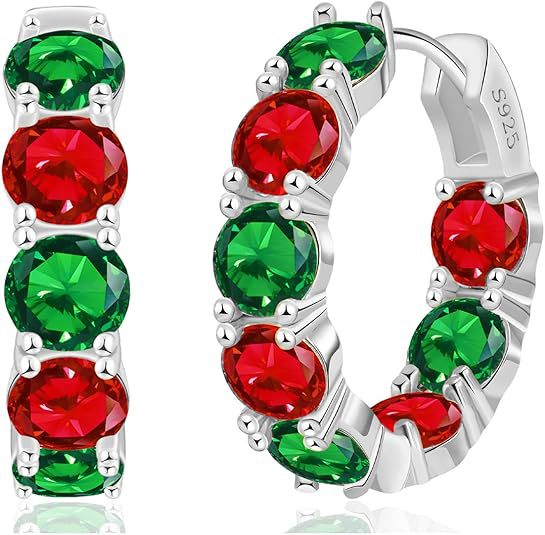 Wholesale Grandmother green circle earrings, light luxury, high-end design, diamond studded, personalized temperament, earrings, earrings