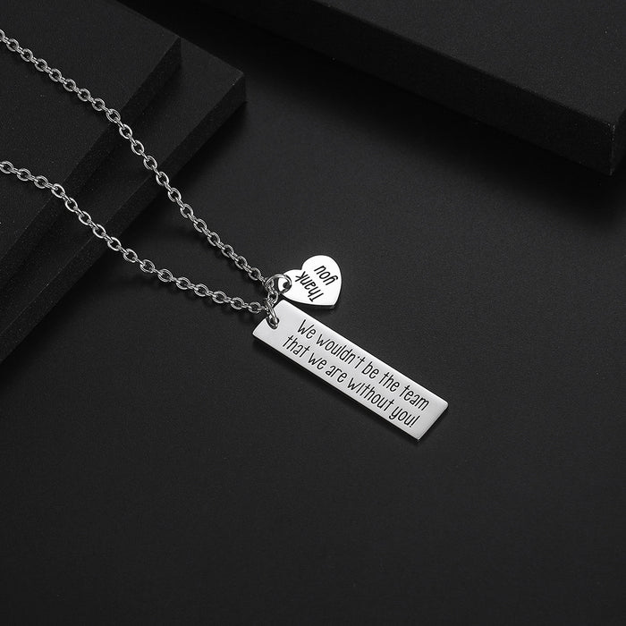 Wholesale Titanium Steel Letter Pendant Long Brand Love Necklace JDC-NE-YiX002