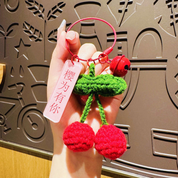 Wholesale Knitted yarn keychain bag pendant keychain
