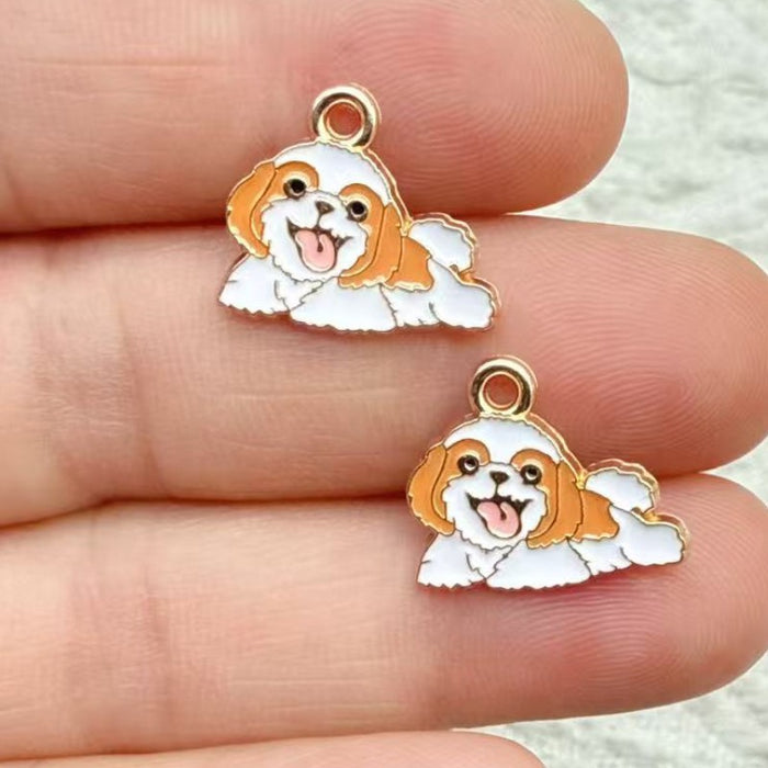 Wholesale 1 PCS Alloy colorful enamel animal DIY charm
