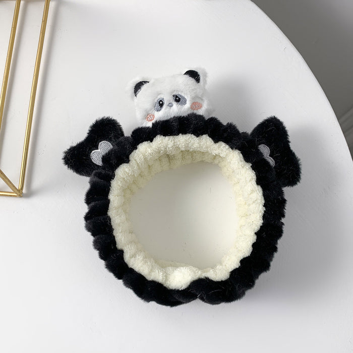 Wholesale Cute cartoon animal-shaped face wash headband