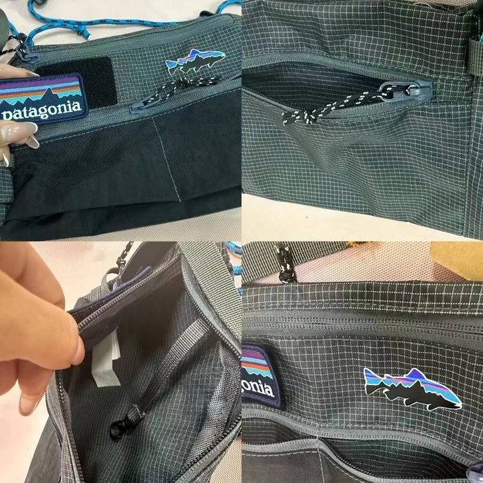 Wholesale Outdoor Multi-Functional Lightweight Waterproof Plaid Nylon Lure Fishing Bag Crossbody Bag