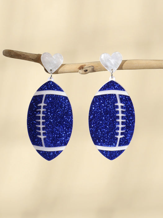 Wholesale Sporty ball-themed double-layer acrylic earrings