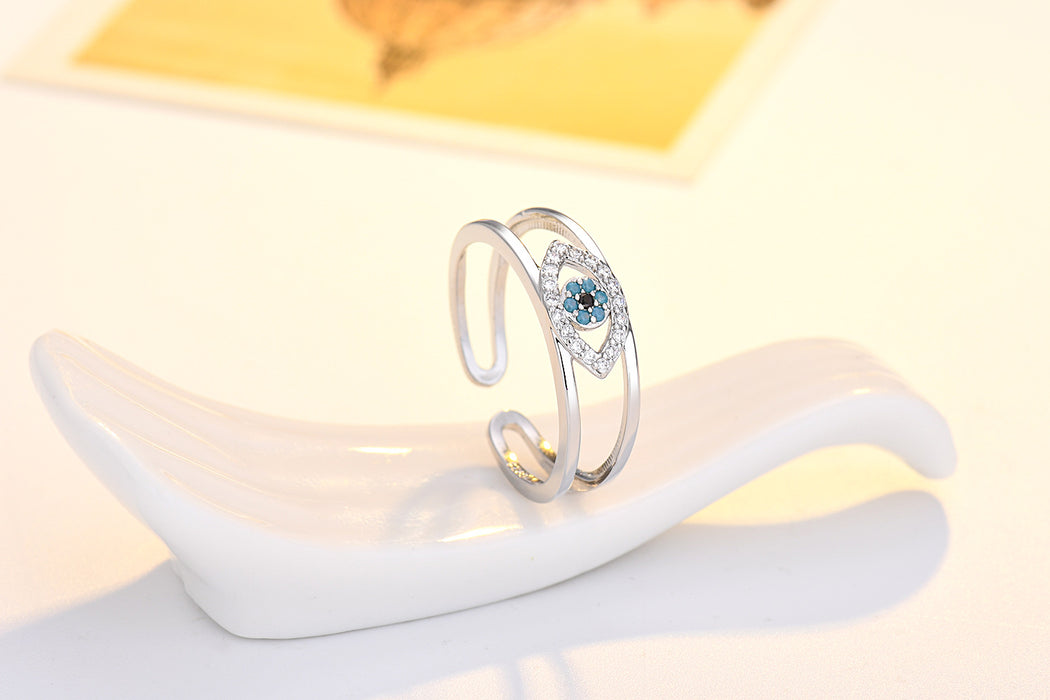 Wholesale Devil' s Eye Ring Women' s Niche All-match Blue Eyes Index Finger