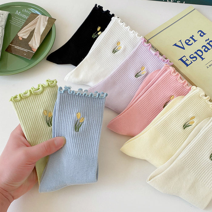 Wholesale Socks, tube socks, tulip flower pile socks