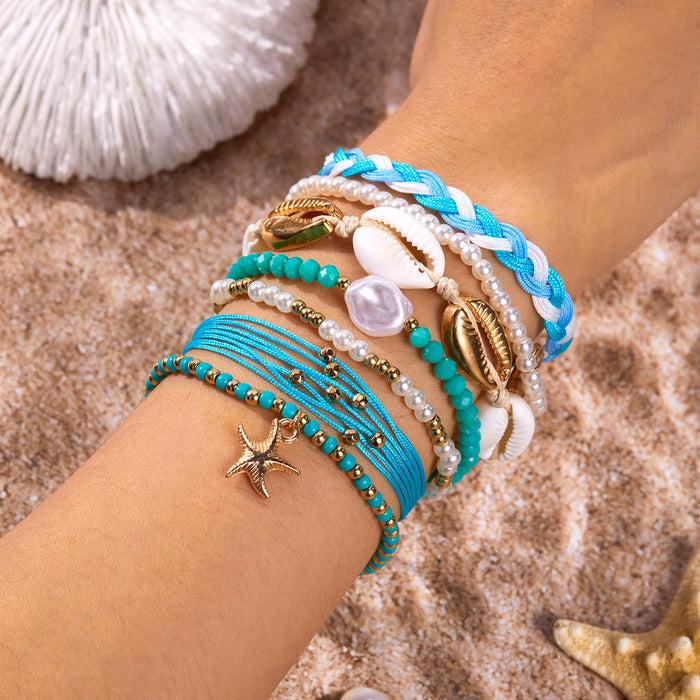 Wholesale Bohemian Beach Bracelet Set Alloy Handmade Charm Bracelets