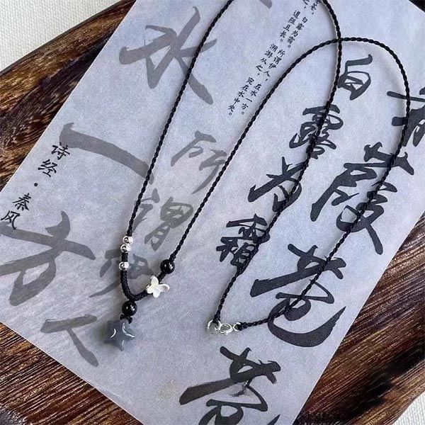 Wholesale Star Butterfly Woven Pendant Necklace Vintage Clavicle Necklace