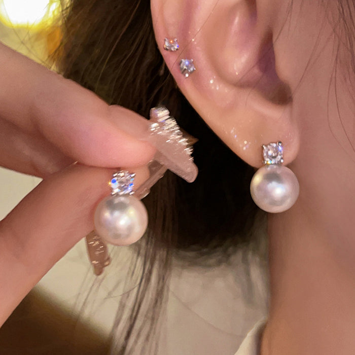Wholesale Zircon Pearl Earrings