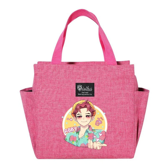 Wholesale Cute Cartoon Print Insulated Lunch Boxes Handbags