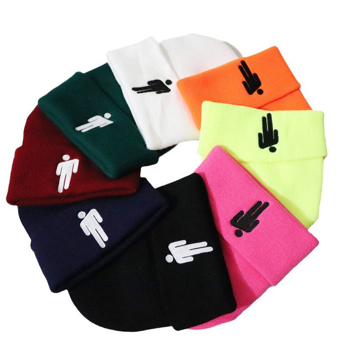 Wholesale Cartoon Embroidery Acrylic Knitted Beanie Hat JDC-FH-LvH026