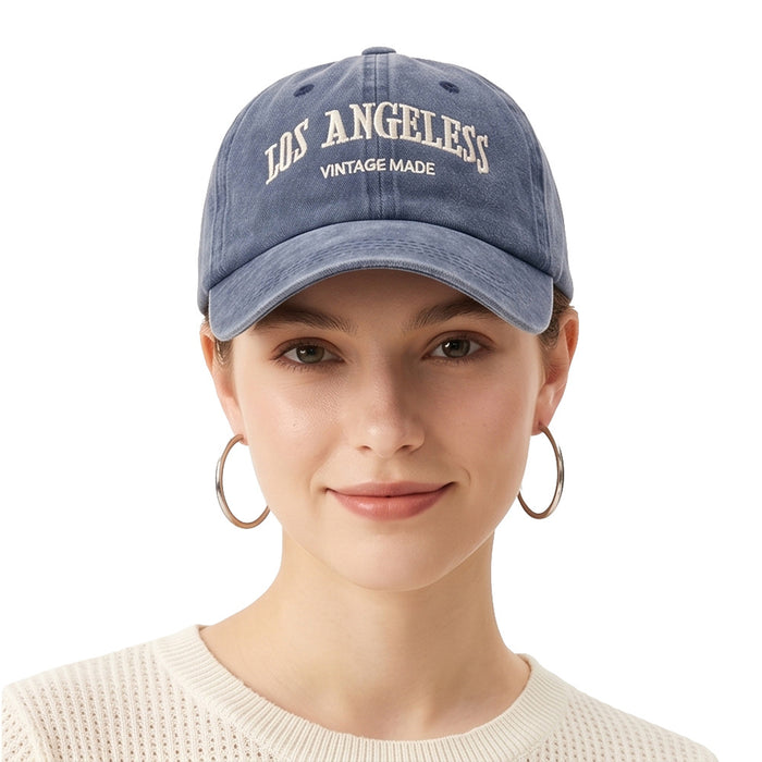 Wholesale Vintage Letter Embroidered Unisex Washed Cotton Baseball Cap Fashion Accessory Gift