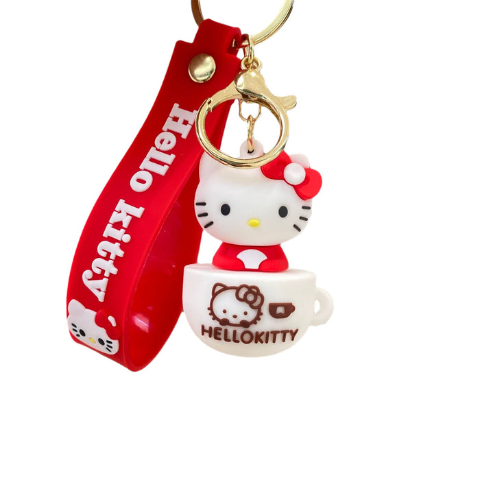 Wholesale Cartoon Cat Cute Doll Silicone Keychains JDC-KC-PengYu002
