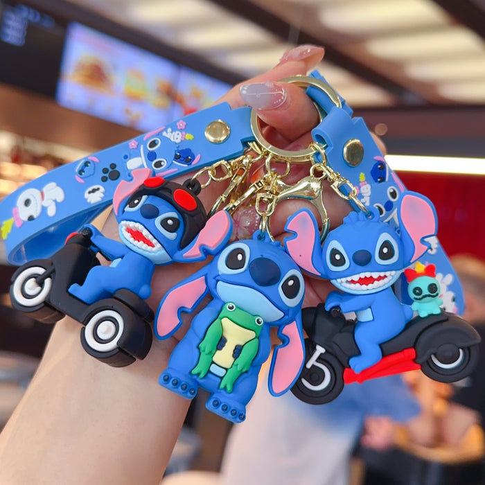 Wholesale Cartoon anime alien keychain chain doll bag pendant buckle cross-border keychain