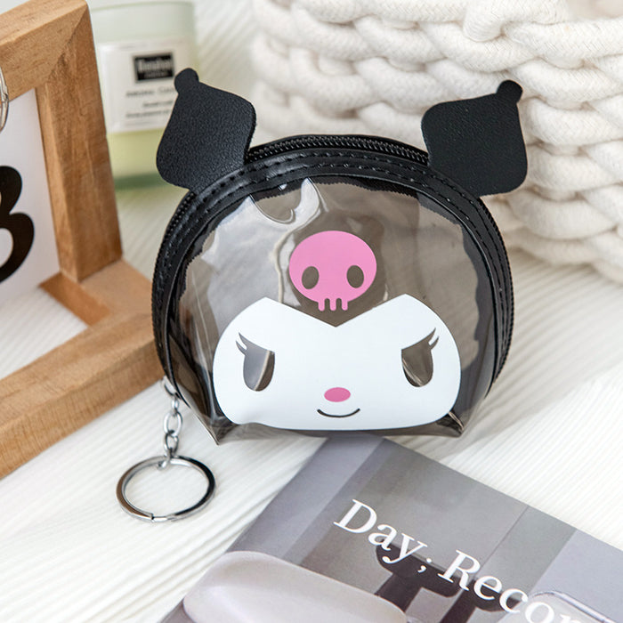 Wholesale Casual Transparent Jelly Anime Cartoon Coin Purse Earphone Storage Pouch