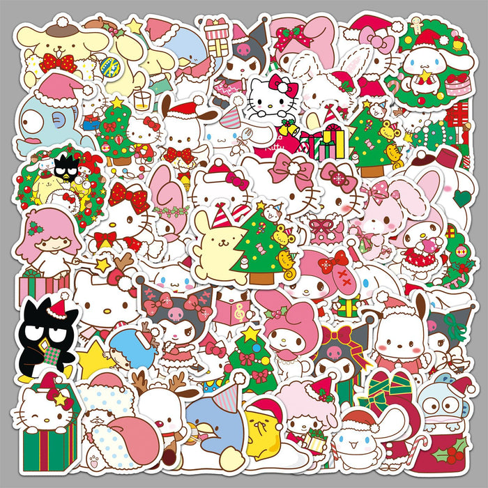 Wholesale 50pcs Christmas  Stickers Cartoon Cute Decorative  Stickers