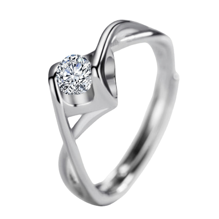Wholesale Silver plated hand jewelry ring with an open facing ring accessory