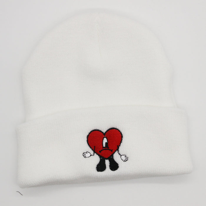 Wholesale Autumn and Winter Acrylic Cartoon Embroidery Knitted Beanie JDC-FH-PeiN018