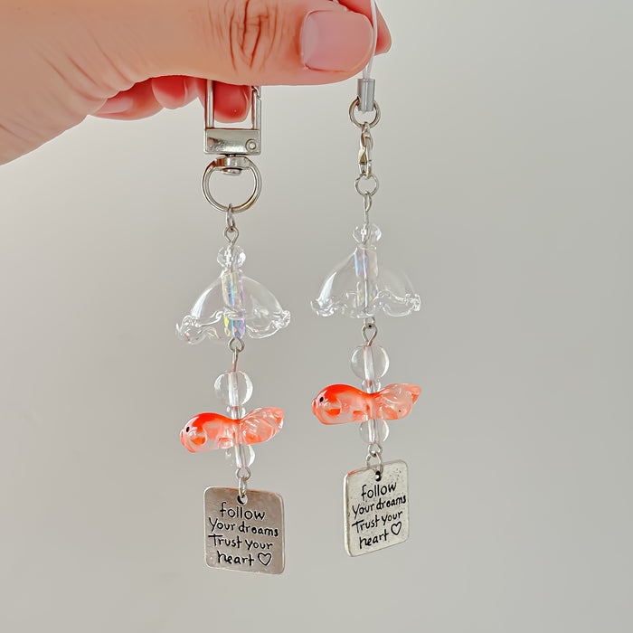 Wholesale Goldfish Wind Pendant Personalized Mobile Phone Chain Hanging Ben Hanging Chain