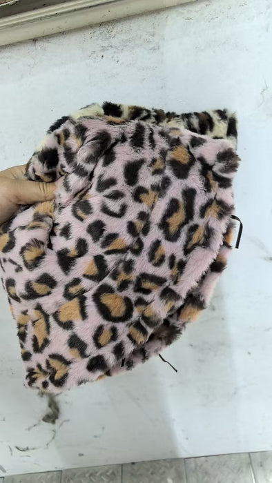 Wholesale Women's Leopard Print Bucket Hat Cloche Hat, Plush Bucket Hat for Women