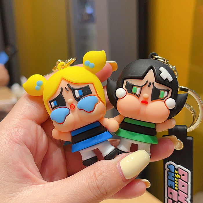 Wholesale  Cartoon Girl Bag Pendant Car Keychain Doll