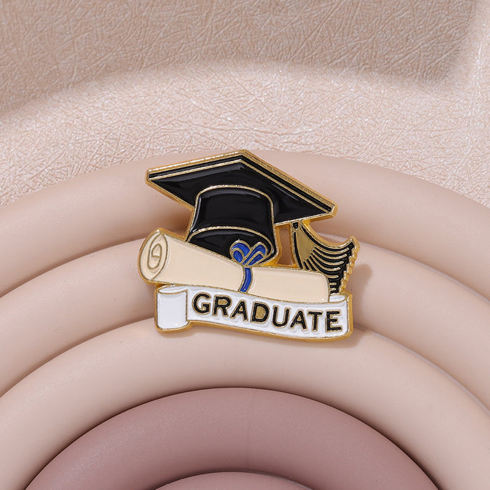 Wholesale Creative Graduation Season Bachelor Hat Metal Badge JDC-BC-BL022