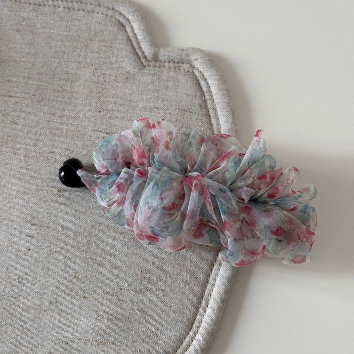 Wholesale Gentle Floral Pleated High-End Fashionable High Ponytail Banana Clip