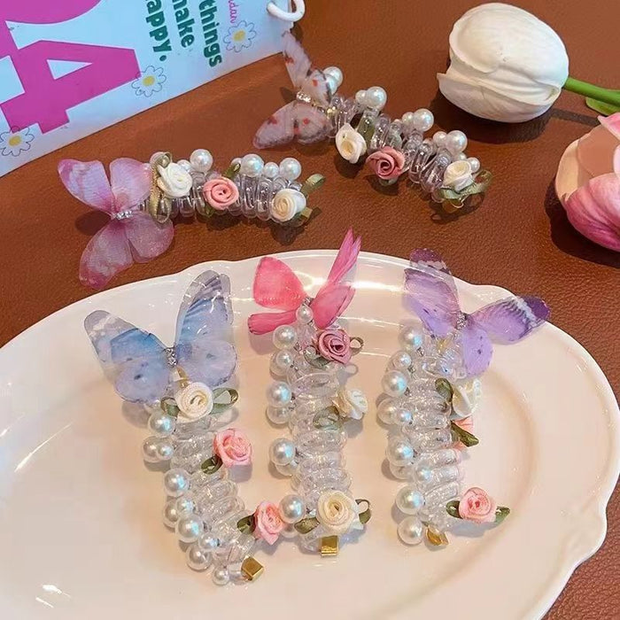 Wholesale New butterfly ponytail braided headband for girls