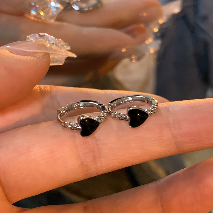 Wholesale Personalized ear studs, heart-shaped earrings, niche design earrings