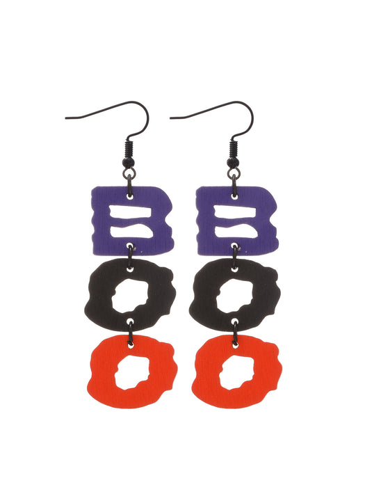 Wholesale  Flower Skull Pumpkin Earrings Simple Fashion Wooden Earrings