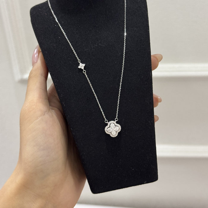 Wholesale 925 Sterling Silver Necklace Lucky Four-leaf Clover 2025 New Clavicle Chain