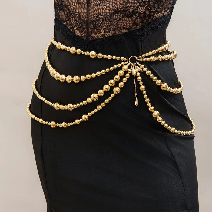 Wholesale Pearl Multi layer tassel Waist Chain Waist Accessories Personalized Belt