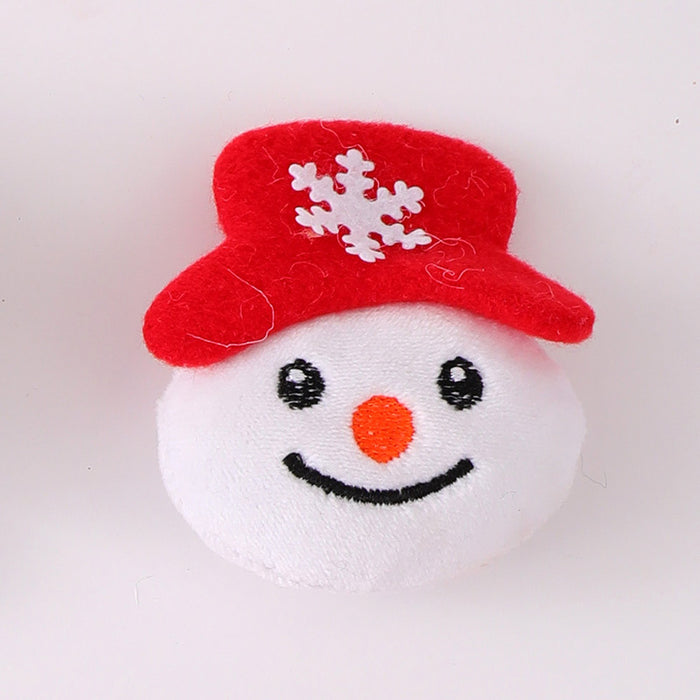 Wholesale Christmas Brooch Cute Plush Christmas Accessories Cartoon Pin Decorations Clothing Accessories
