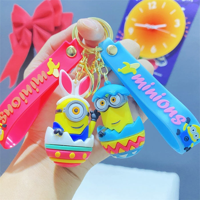 Wholesale Creative cross dressing cute cartoon keychain figurine exquisite hanging gift