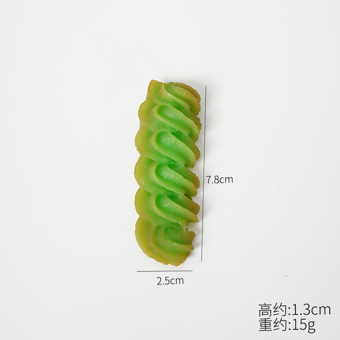 Wholesale Chic PVC Simulated Cookie Pendant Fun Dessert Shaped Ornament Decorative Gift Accessory MOQ≥5