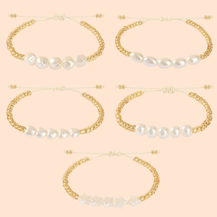 Wholesale Beaded bracelet, new pearl bracelet, pearl woven bracelet