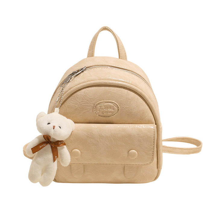 Wholesale Simple backpack, solid color, stylish mini handbag, versatile and high-end student bag