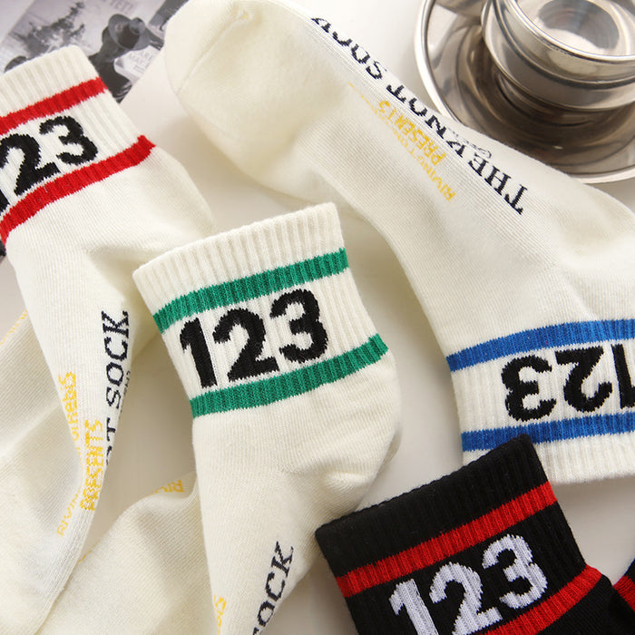 Wholesale Striped short tube socks, niche sports basketball socks, student cotton socks, women's boat socks