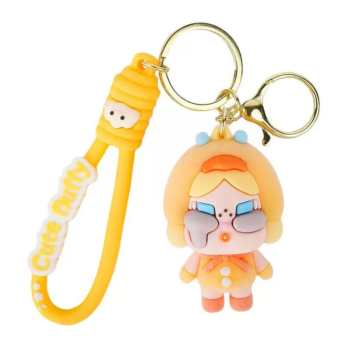 Wholesale Cartoon Flocking Crying Baby Keychain Cute Silicone Doll Doll Car Keychain Gift Bag Pendant