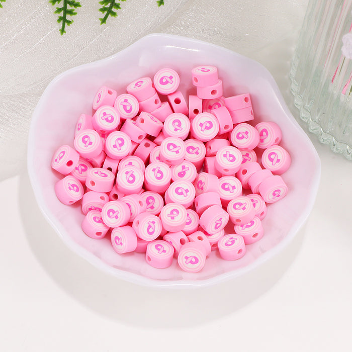 Wholesale 100PCS Soft Clay Scarf Ribbon Streamer Loose Beads JDC-BDS-LiuXia005