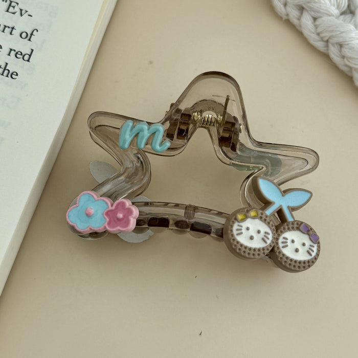 Wholesale Elegant Acetic Acid Star Cat Hair Clips