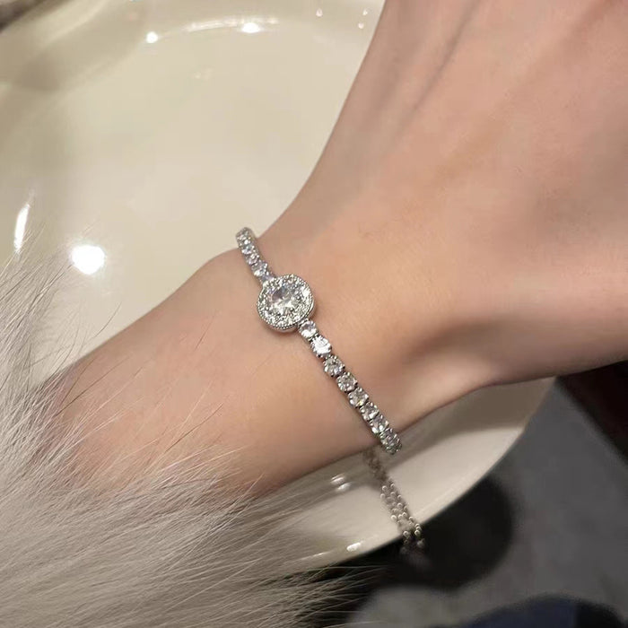 Wholesale Pulling zircon bracelet with a high-end feel, slightly studded with diamonds, exuding a refined temperament. Handmade accessories for light luxury