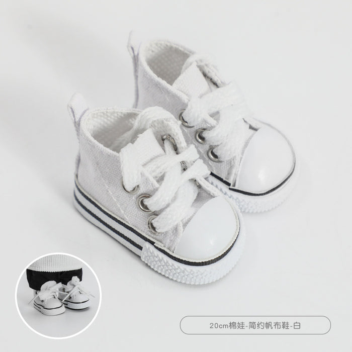 Wholesale 20cm Cotton Doll Shoes Simple Sports Canvas Shoes Doll Doll Shoes  Accessories Cotton Doll Shoes